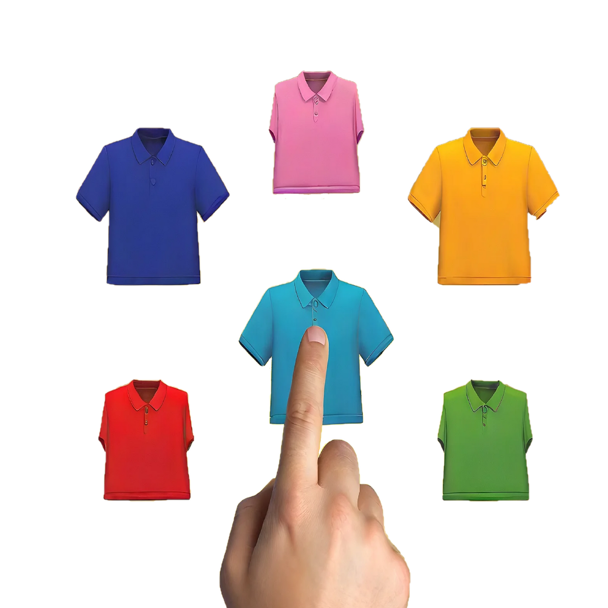 Pick from a selection of t-shirt colors and styles.